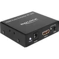 DeLOCK hdmi audio extractor 4k adapter (zwart)