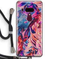 Pink Orchard: HTC U12+ Transparant Hoesje met koord