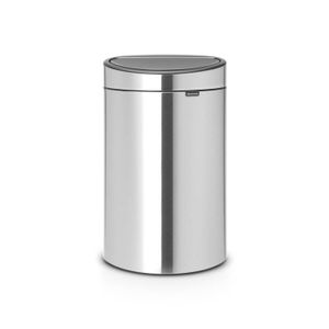 Brabantia Touch Bin afvalemmer 10 + 23 liter met 2 kunststof binnenemmers - Matt Steel Fingerprint Proof