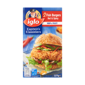Iglo Fish Burgers Hot & Spicy 2 Stuks 227 g bij Jumbo