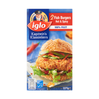 Iglo Fish Burgers Hot & Spicy 2 Stuks 227 g bij Jumbo - thumbnail