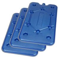 Cosy & Trendy Koelelement - 3x - blauw - kunststof - 400 gram - 14 x 25 x 1 cm - platte vorm