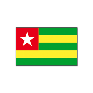 Gevelvlag/vlaggenmast vlag Togo 90 x 150 cm   -