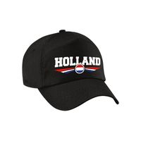 Nederland / Holland landen pet / baseball cap zwart voor volwassenen   - - thumbnail