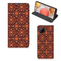 Samsung Galaxy A42 | Hoesje met Magneet | Batik Brown