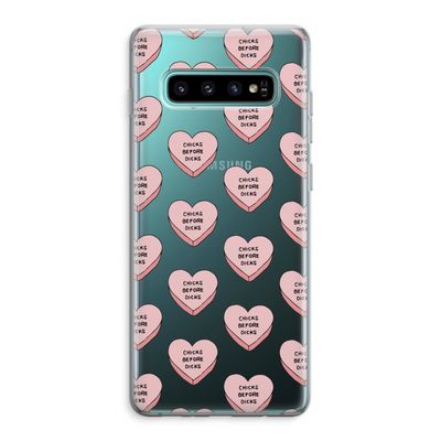 Chicks before dicks: Samsung Galaxy S10 Plus Transparant Hoesje