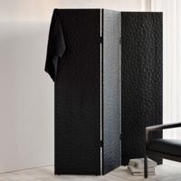 Ethnicraft Roomdivider 'Chopped' Gevernist Mahoniehout, 150cm, kleur Zwart