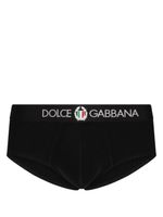 Dolce & Gabbana slip à taille logo - Noir - thumbnail