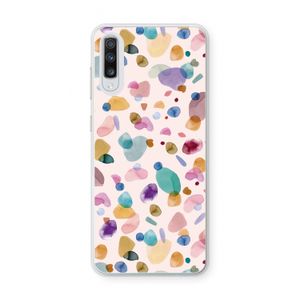 Terrazzo Memphis Pink: Samsung Galaxy A70 Transparant Hoesje