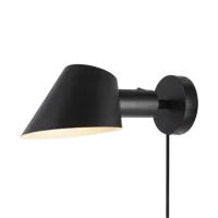 Wandlamp zwart stekker schakelaar &apos;Stay&apos; bedlamp