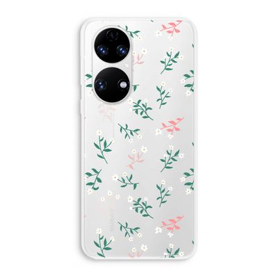 Small white flowers: Huawei P50 Transparant Hoesje
