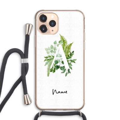 Green Brush: iPhone 11 Pro Max Transparant Hoesje met koord