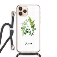 Green Brush: iPhone 11 Pro Max Transparant Hoesje met koord