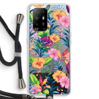 Tropisch 2: Oppo A94 5G Transparant Hoesje met koord - thumbnail