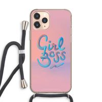 Girl boss: iPhone 11 Pro Transparant Hoesje met koord