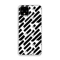 Zwarte vegen: Pixel 4 Transparant Hoesje