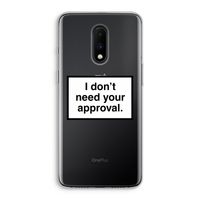 Don't need approval: OnePlus 7 Transparant Hoesje