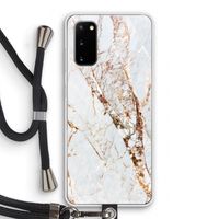 Goud marmer: Samsung Galaxy S20 Transparant Hoesje met koord