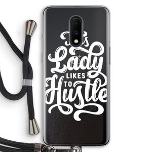 Hustle Lady: OnePlus 7 Transparant Hoesje met koord