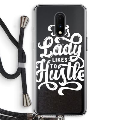 Hustle Lady: OnePlus 7 Transparant Hoesje met koord