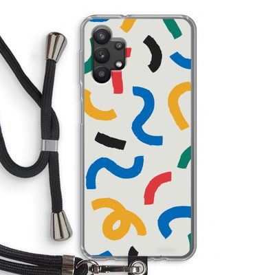 Illustratieve pop 2: Samsung Galaxy A32 5G Transparant Hoesje met koord