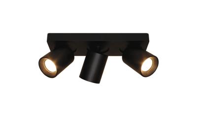 Artdelight 3-lichts opbouwspotMegano zwart - PL MEGANO3 ZW
