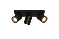 Artdelight 3-lichts opbouwspotMegano zwart - PL MEGANO3 ZW