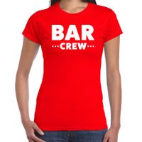 Bar Crew t-shirt voor dames - personeel/staff shirt - rood 2XL  -