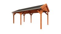 Tijdelijk 15% korting | Trendhout Overkapping Zadeldak Betula 630x350 cm- Zadeldak- Onbehandeld lariks Douglas hout- Trendhout