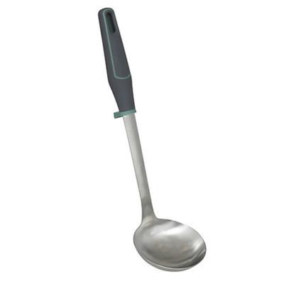 5Five Soep/saus opscheplepel - zilver - RVS - 34 cm - Keukengerei - Robuust/duurzaam