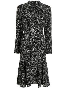 Câllas Milano robe mi-longue Sienna à imprimé animalier - Noir