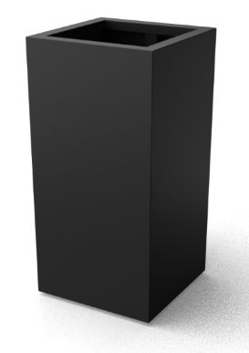 Artus rechthoekige Aluminium plantenbakken Lengte: 800 Breedte: 800 Hoogte: 600 - Geroba