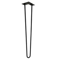 Massief zwarte hairpin tafelpoot 68 cm