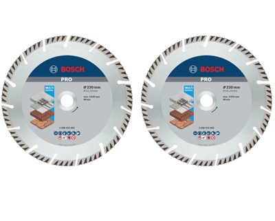 Bosch Accessoires 2 stuks diamantdoorslijpschijf standaard for universal 230 mm (duopack) - 061599766y