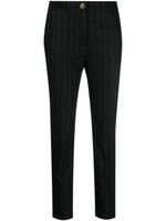 Versace Jeans Couture pantalon slim à fines rayures - Noir