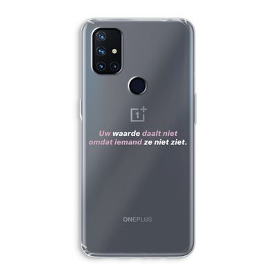 uw waarde daalt niet: OnePlus Nord N10 5G Transparant Hoesje