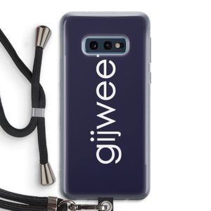 Gijweet: Samsung Galaxy S10e Transparant Hoesje met koord