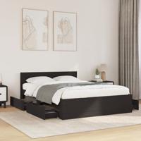 Bedframe met hoofdeinde bruin eikenkleur 120x190 cm