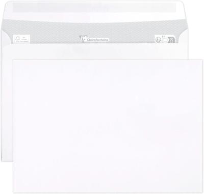 250 Witte enveloppen 162x229mm 90g zelfklevend Clairalfa