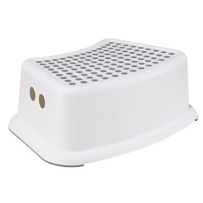 Opstapje voor kinderen - wit/grijs - 37 cm - krukje - keuken/badkamer kinderkrukje