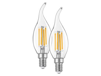 LIVARNO home 2 LED-lampen (Kaars wind E14 4,2 W 2 stuks)