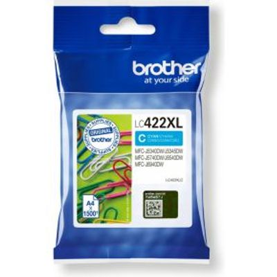 Brother LC-422XLC inktcartridge 1 stuk(s) Origineel Cyaan
