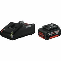Set van oplader en opnieuw laadbare batterijen BOSCH 4 Ah 18 V - thumbnail