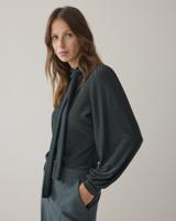 Summum Top Scarf Soft Lurex 3s5235-30644 Blouse 650 Emerald Green