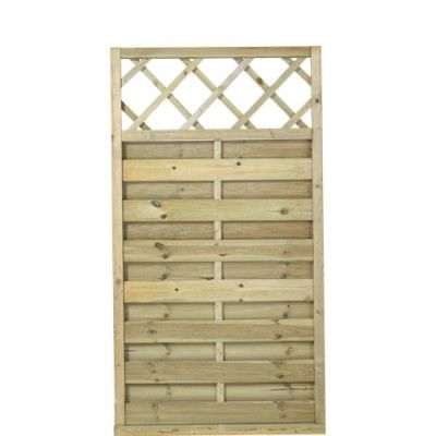 Geimpregneerd Houten Tuinscherm Met Trellis Bergen 90 x 165 CM