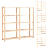 Opbergrekken 5-laags 5 st 170x38x170 cm grenenhout 500 kg