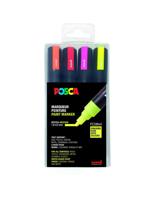 Paintmarker uni posca pc5m m fluor 4st assorti