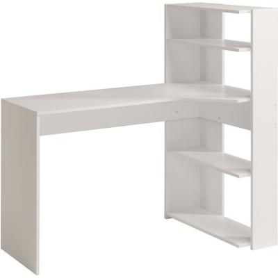JUNI Modern hoekbureau wit decor - L 122 cm JUNI Modern hoekbureau wit decor - L 122 cm