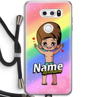 Chibi Maker man: LG V30 Transparant Hoesje met koord