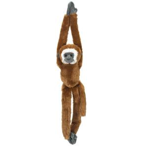 Pluche hangende bruine gibbon aap/apen knuffel - 51 cm - bosdieren